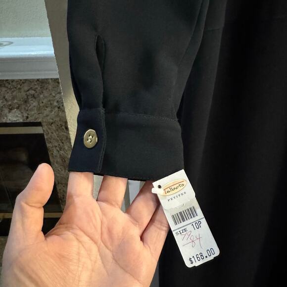 NWT Vintage Talbots Faux Wrap Sheath Dress Crepe Classic Career Business Size 10 - Picture 6 of 7